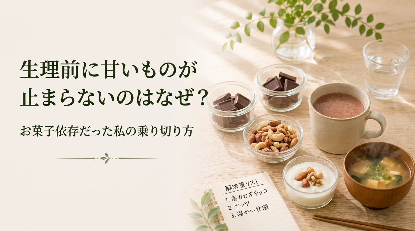 生理前に甘いものが止まらないのはなぜ?お菓子依存だった私の乗り切り方